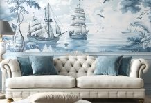 Kifinomult luxus a falon: a toile tapéta